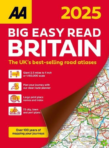 AA Big Easy Read Atlas Britain 2025