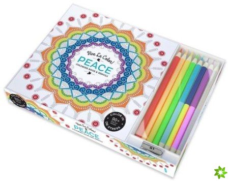 Vive Le Color! Peace (Coloring Book & Pencils)