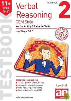 11+ Verbal Reasoning Year 5-7 CEM Style Testbook 2