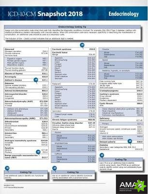 ICD-10-CM 2018 Snapshot Coding Cards: Endocrinology