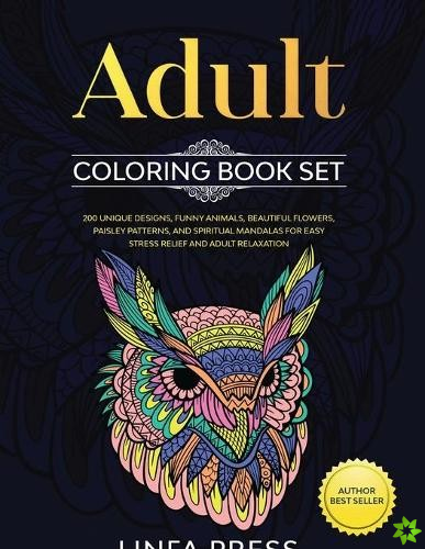 Adult Coloring Books Set