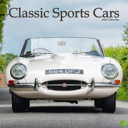 Classic Sports Cars Calendar 2024 Square Car Wall Calendar - 16 Month