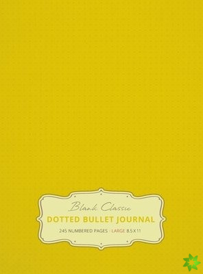 Large 8.5 x 11 Dotted Bullet Journal (Banana #5) Hardcover - 245 Numbered Pages