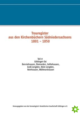 Trauregister aus Kirchenbuchern Sudniedersachsens 1801 - 1850
