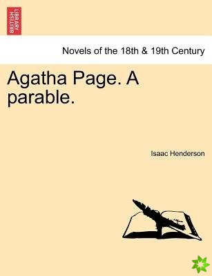Agatha Page. a Parable.