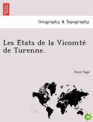 Les E Tats de La Vicomte de Turenne.