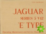 Jaguar Series 3 V12 (US) Handbook A181/2