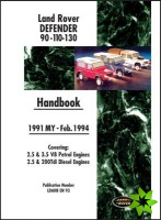 Land Rover Defender 90 110 130 Handbook 1991-Feb.1994 MY