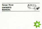Range Rover Owners' Handbook: Range Rover (2 Dr)