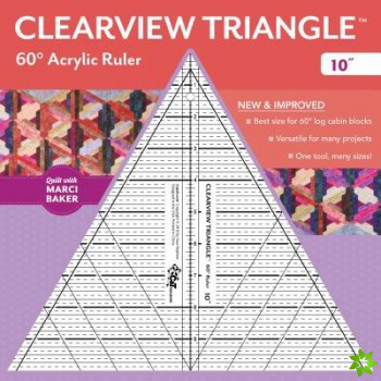 Clearview Triangle (TM) 60 Degrees Acrylic Ruler - 10