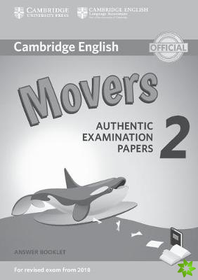Cambridge English Young Learners 2 for Revised Exam from 2018 Movers Answer Booklet