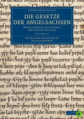 Die Gesetze der Angelsachsen 3 Volume Set