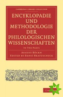 Encyklopadie und Methodologie der Philologischen Wissenschaften 2 Part Set