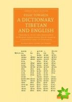 Essay towards a Dictionary, Tibetan and English