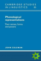 Phonological Representations
