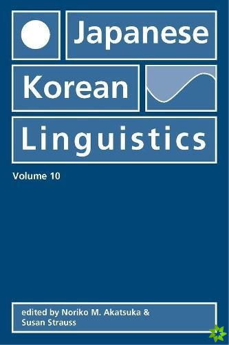 Japanese/Korean Linguistics, Volume 10