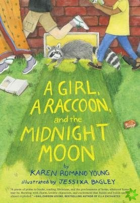 Girl, a Raccoon, and the Midnight Moon