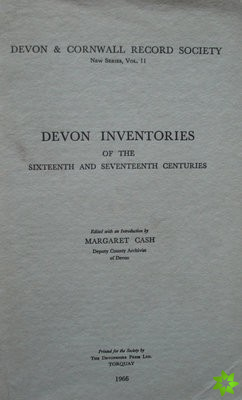 Devon Inventories of the 16th & 17th Centuries
