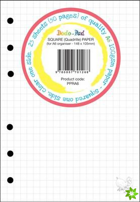 25 Sheets Dodo A6 Squared/Clear 100GSM Clairfontaine-Style Ruled Paper PPRA6