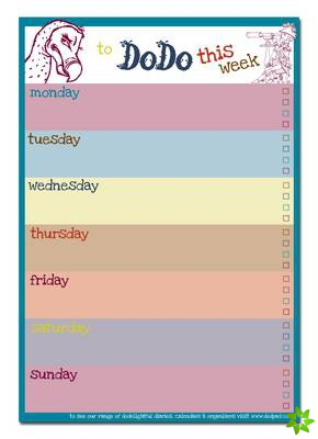 Dodo Weekly to Do Do Reminder List Planner Pad - Classic