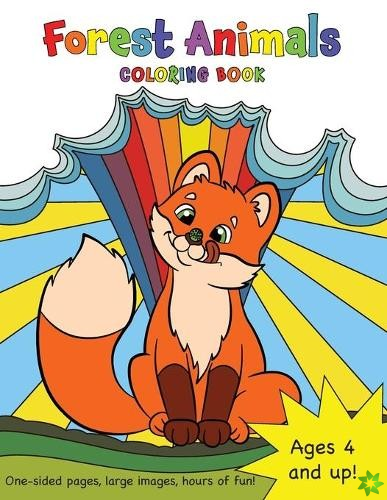 Forest Animals Coloring Book for Kids Ages 4-8!