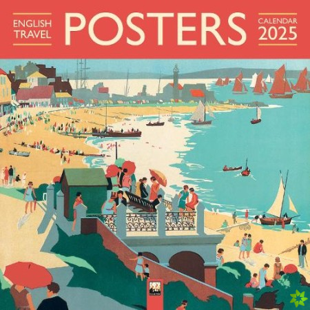 English Travel Posters Wall Calendar 2025 (Art Calendar)
