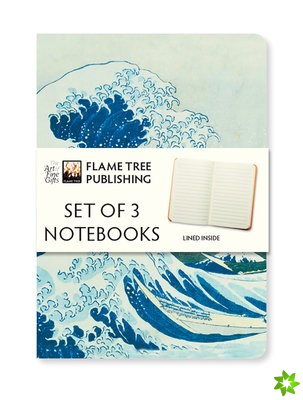 Japanese Woodblocks Set of 3 Mini Notebooks
