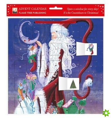 Santa and the Moon advent calendar (with stickers)