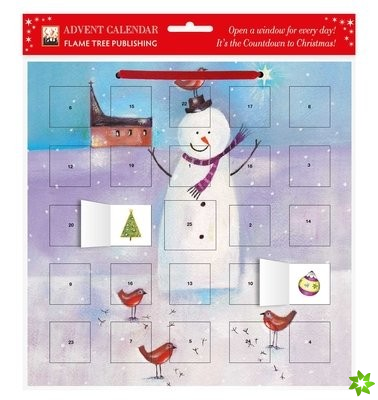 Snowman and Robin advent calendar (with stickers)