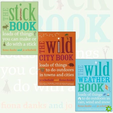 Stick, Weather, City Things To Do Books Collection By Fiona Danks. (The Stick Book, The Wild Weather Book and The Wild City Book)