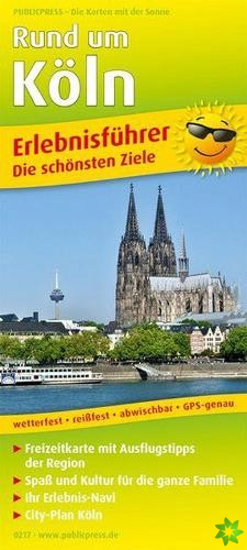 Around Cologne, adventure guide with map 1:150,000