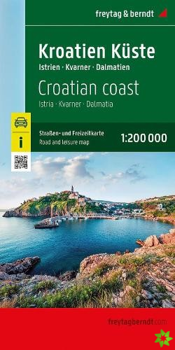 Croation Coast Road and Leisure Map