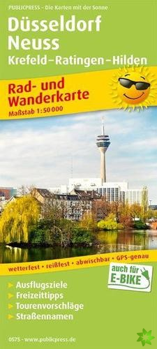 Dusseldorf - Neuss, cycling and hiking map 1:50,000