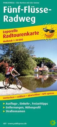 Five Rivers Cycle Route, cycle tour map 1:50,000
