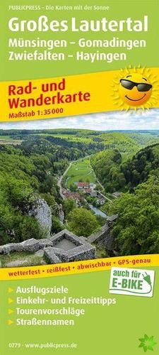 Large Lautertal, cycling and hiking map 1:35,000