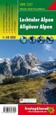 Lechtal Alps - Allgau Alps Hiking + Leisure Map 1:50 000