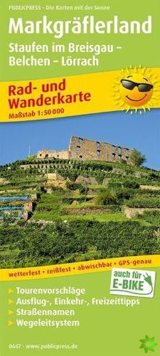 Markgraflerland, cycling and hiking map 1:50,000