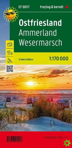 Ostfriesland, Ammerland, Wesermarsch, adventure guide 1:170,000