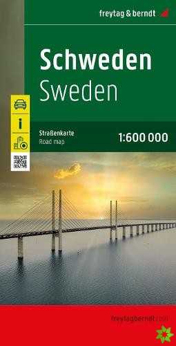 Sweden, road map 1:600,000, freytag & berndt