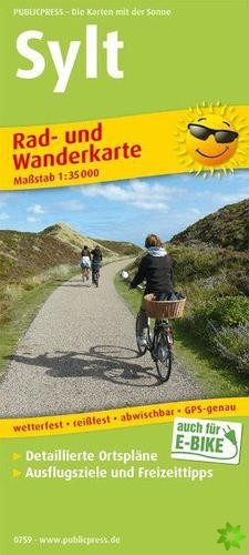 Sylt, cycling and hiking map 1:35,000