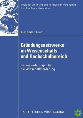 Grundungsnetzwerke Im Wissenschafts- Und Hochschulbereich
