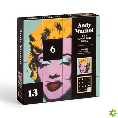 Andy Warhol Marilyn 2-in-1 Sliding Wood Puzzle