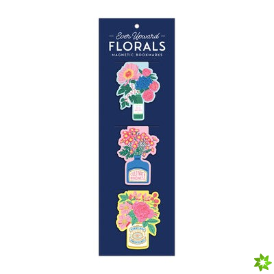 Ever Upward Florals Shaped Magnetic Bookmarks