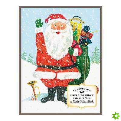 Everything I Need To Know I Learned From A Little Golden Book Santa Large Embellished Notecards