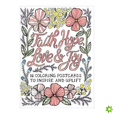 Faith Hope Love & Joy Coloring Postcards