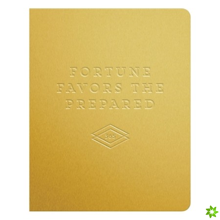 Fortune Favors the Prepared Gold Deluxe Pocket Undated Planner