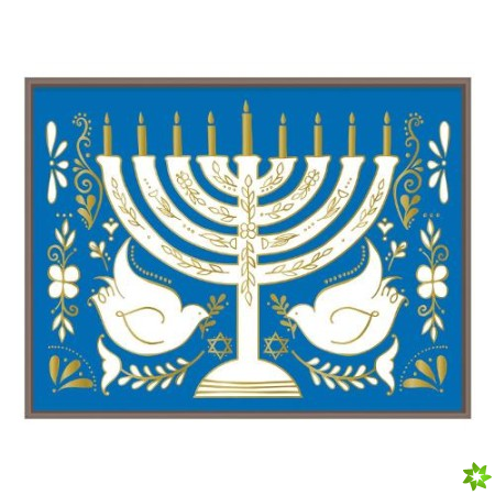 Hanukkah Menorah Embellished Notecards