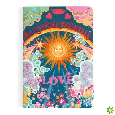 Liberty All You Need is Love B5 Handmade Embroidered Journal