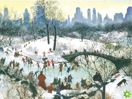 Skating in Central Park Boxed Holiday Full Notecards