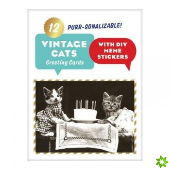 Vintage Cat Memes Diy Greeting Card Folio